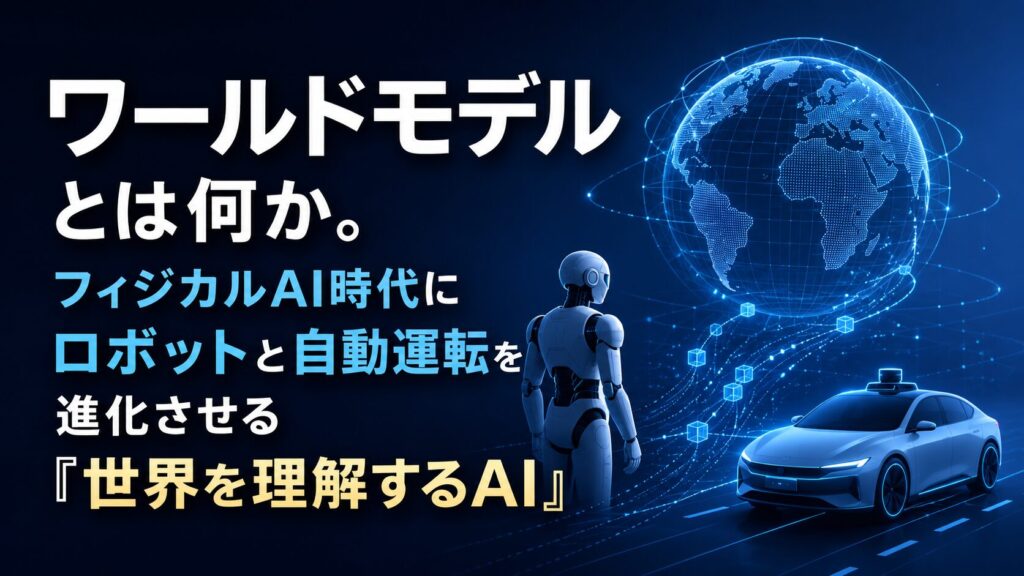 ワールドモデルとは何か。フィジカルAI時代にロボットと自動運転を進化させる「世界を理解するAI」